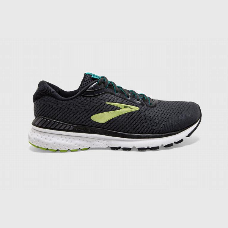 Tenis Brooks Adrenaline Gts 20 - Zapatillas Para Correr En Asfalto Hombre - Negras / Azules / Verde